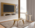AMBIENTE PAINEL FLASH MESA NICOLI E APOIO LUCK - FREIJO COM OFF WHITE